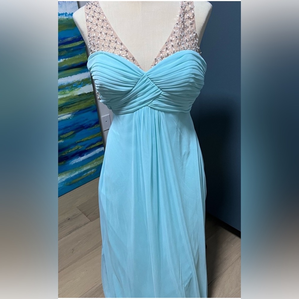 Xscape Light Blue Gown with Beading